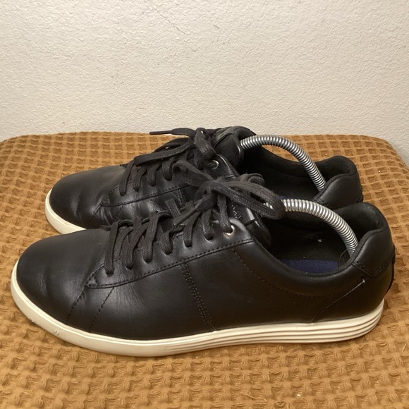 Cole Haan Grand OS Reagan Shoes Men's Size 9 M Leather Black White C32499 - Picture 1 of 8